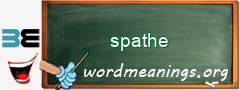 WordMeaning blackboard for spathe